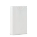 Spray solare SPF30 con design rettangolare sottile personalizzabile color bianco seconda vista