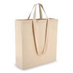 Shopper di cotone OEKO-TEX color naturale con doppi manici 140 g/m2 color beige seconda vista