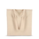 Shopper di cotone OEKO-TEX color naturale con doppi manici 140 g/m2 color beige quinta vista