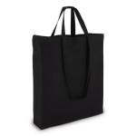 Tote bag di cotone OEKO-TEX in vari colori con doppio manico 140 g/m2 color nero seconda vista