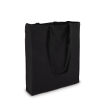Tote bag di cotone OEKO-TEX in vari colori con doppio manico 140 g/m2 color nero terza vista