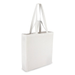 Tote bag di cotone OEKO-TEX in vari colori con doppio manico 140 g/m2 color bianco