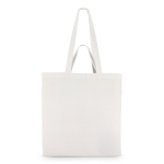 Tote bag di cotone OEKO-TEX in vari colori con doppio manico 140 g/m2 color bianco quarta vista