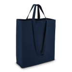 Tote bag di cotone OEKO-TEX in vari colori con doppio manico 140 g/m2 color blu scuro seconda vista
