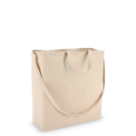 Tote bag di cotone OEKO-TEX color naturale con doppio manico 220 g/m2 color beige seconda vista