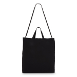 Tote bag di cotone OEKO-TEX in vari colori con doppio manico 220 g/m2 color nero terza vista