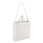 Tote bag di cotone OEKO-TEX in vari colori con doppio manico 220 g/m2 color bianco