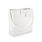 Tote bag di cotone OEKO-TEX in vari colori con doppio manico 220 g/m2 color bianco seconda vista