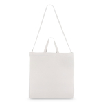 Tote bag di cotone OEKO-TEX in vari colori con doppio manico 220 g/m2 color bianco terza vista