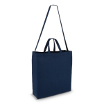 Tote bag di cotone OEKO-TEX in vari colori con doppio manico 220 g/m2 color blu scuro