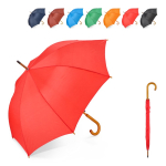 Ombrello di vari colori con manico curvo in legno Ø 103