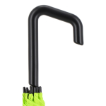 Ombrello classico con manico geometrico nero originale Ø 103 color lime sesta vista