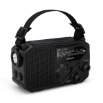 Radio d’emergenza in plastica ABS con torcia e allarme Philips color nero