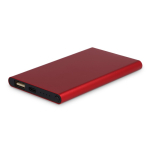 Batteria portatile in alluminio riciclato in vari colori 4.000 mAh color rosso