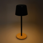 Lampada da tavolo personalizzabile con 3 modalità di illuminazione color nero terza vista