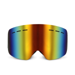 Occhiali sportivi ideali per sci e snowboard con cinturino regolabile color bianco terza vista