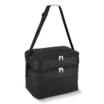 Borsa frigo con doppio scomparto e tasca frontale 12 l color nero