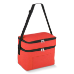 Borsa frigo con doppio scomparto e tasca frontale 12 l color rosso