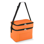 Borsa frigo con doppio scomparto e tasca frontale 12 l color arancione
