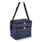 Borsa frigo con doppio scomparto e tasca frontale 12 l color blu scuro