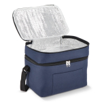 Borsa frigo con doppio scomparto e tasca frontale 12 l color blu scuro seconda vista