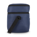 Borsa frigo con doppio scomparto e tasca frontale 12 l color blu scuro sesta vista
