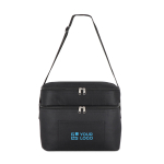 Borsa frigo con doppio scomparto e tasca frontale 12 l vista area di stampa