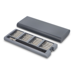 Kit di strumenti di precisione per riparare dispositivi elettronici color grigio seconda vista