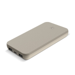 Powerbank per caricare 3 dispositivi contemporaneamente 10.000 mAh color beige