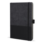 Taccuino in ecopelle dal design originale A5 pagine a righe color nero