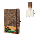 Taccuino copertina in sughero e caffè macinato A5 con pagine a righe