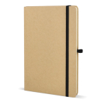 Taccuino con copertina in cartone e dettagli colorati A5 fogli a righe color nero