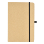 Taccuino con copertina in cartone e dettagli colorati A5 fogli a righe color nero seconda vista