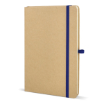 Taccuino con copertina in cartone e dettagli colorati A5 fogli a righe color blu