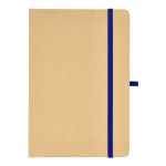 Taccuino con copertina in cartone e dettagli colorati A5 fogli a righe color blu seconda vista