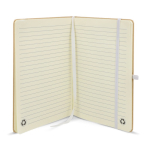 Taccuino con copertina in cartone e dettagli colorati A5 fogli a righe color bianco quarta vista