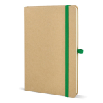 Taccuino con copertina in cartone e dettagli colorati A5 fogli a righe color verde