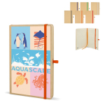 Taccuino con copertina in cartone e dettagli colorati A5 fogli a righe