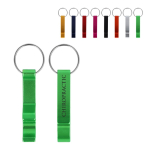 Portachiavi apribottiglie e apriscatole in alluminio leggero per uso quotidiano