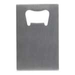 Apribottiglie in acciaio inox a forma di carta di credito color argento