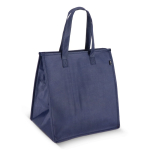 Grande borsa frigo da portare con rivestimento in alluminio interno color blu scuro