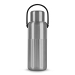 Thermos in acciaio inox riciclato con tappo che funge da tazza 1 l color argento