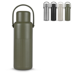 Thermos in acciaio inox riciclato con tappo che funge da tazza 1 l