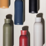 Borraccia termica in acciaio riciclato con tappo a pressione 500 ml color nero quinta vista