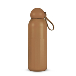 Bottiglia termica in acciaio con tappo tondo e manico 500 ml color marrone
