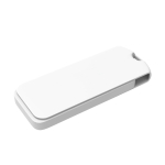 Memoria USB su misura in plastica rotante prodotta in UE color bianco vista dettaglio