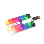 Tessera USB su misura dalla forma ultrasottile prodotta in UE color bianco vista con stampa