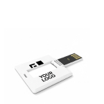 Memoria USB su misura quadrata e a scomparsa prodotta in UE color bianco vista area di stampa