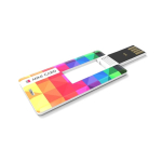 Memoria USB su misura formato Mini Card prodotta in UE color bianco vista con stampa