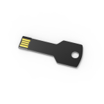 USB su misura in metallo a forma di chiave prodotta in UE color nero vista angolo frontale destro